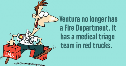 Ventura Fire Department = EMT in Red Trucks